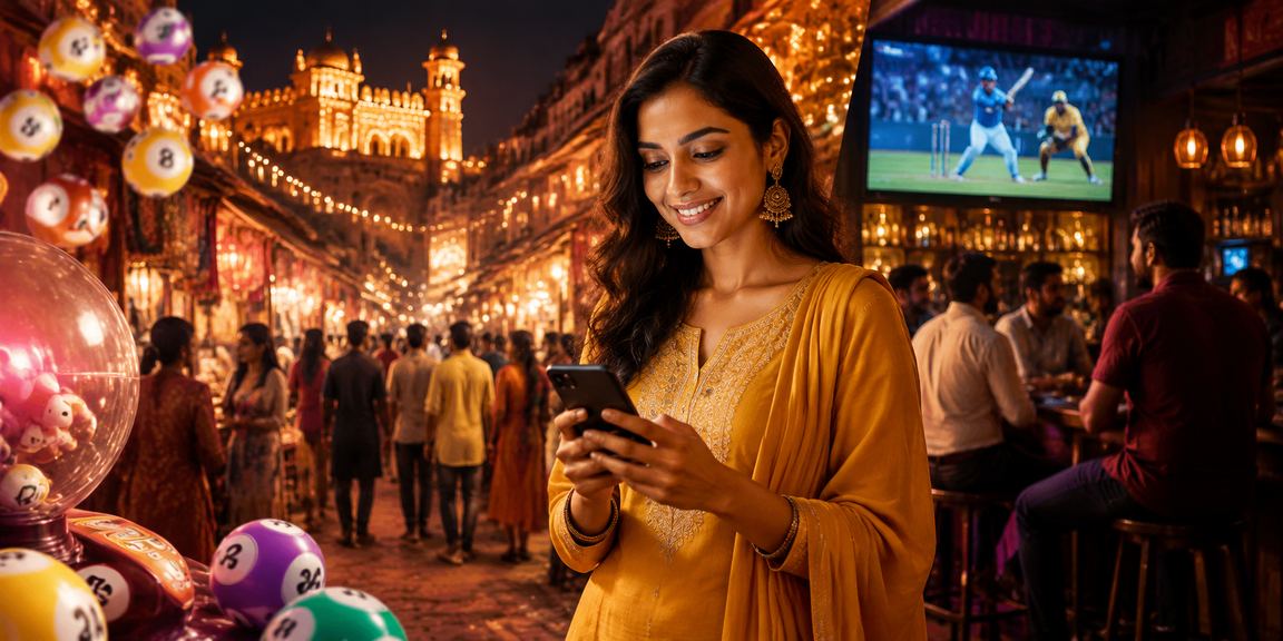 Indian cricket fans enjoying online betting on mobile